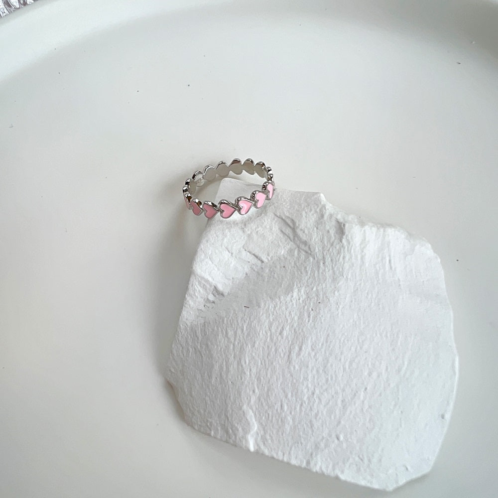 Ring Pink Hearts