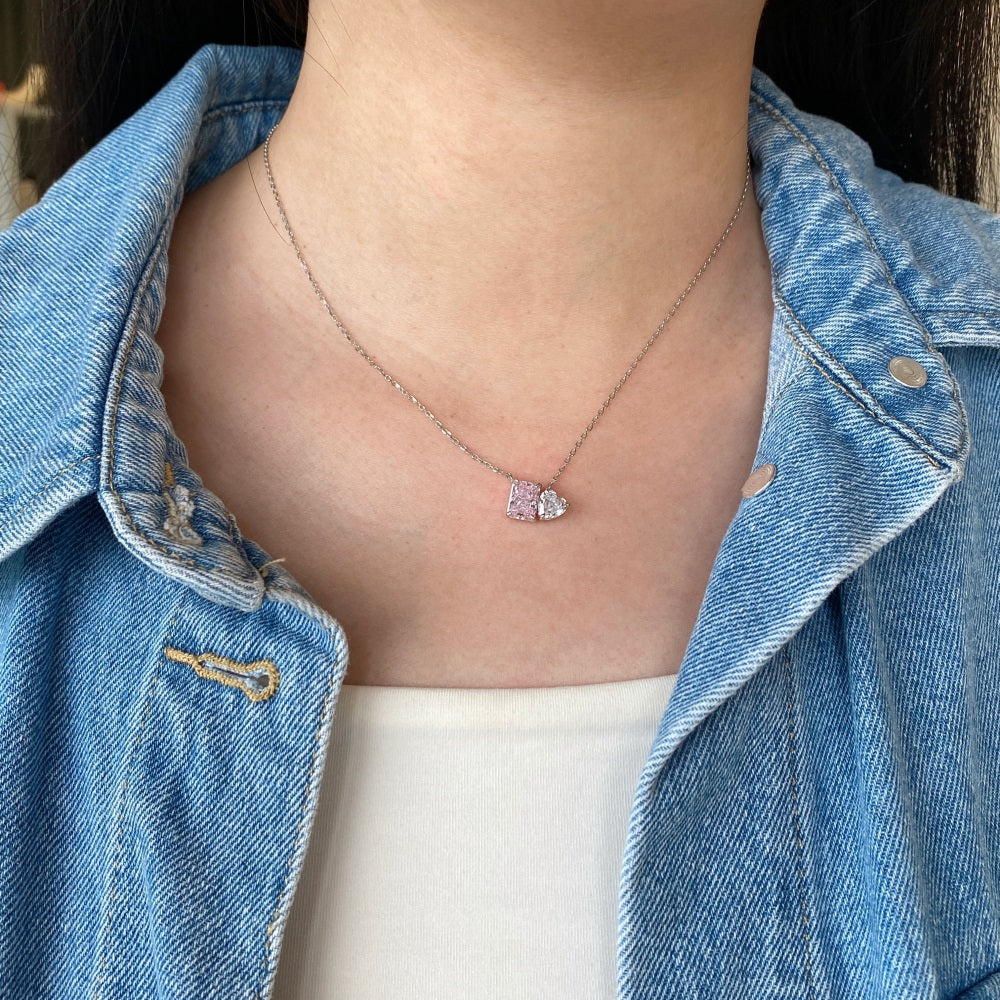 Ariana baby pink necklace