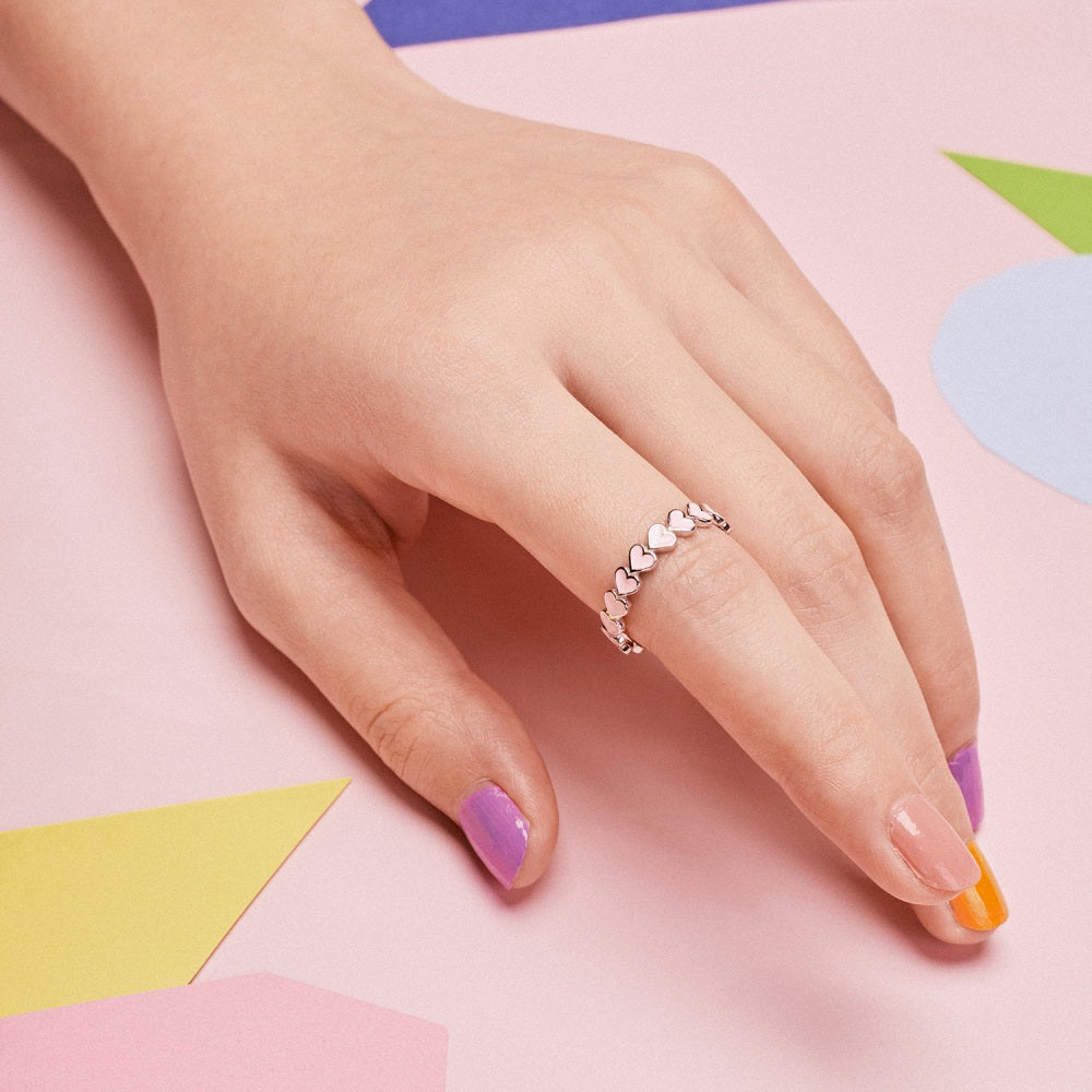 Ring Pink Hearts