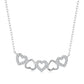 Kette Pavé Hearts Kristallweiß