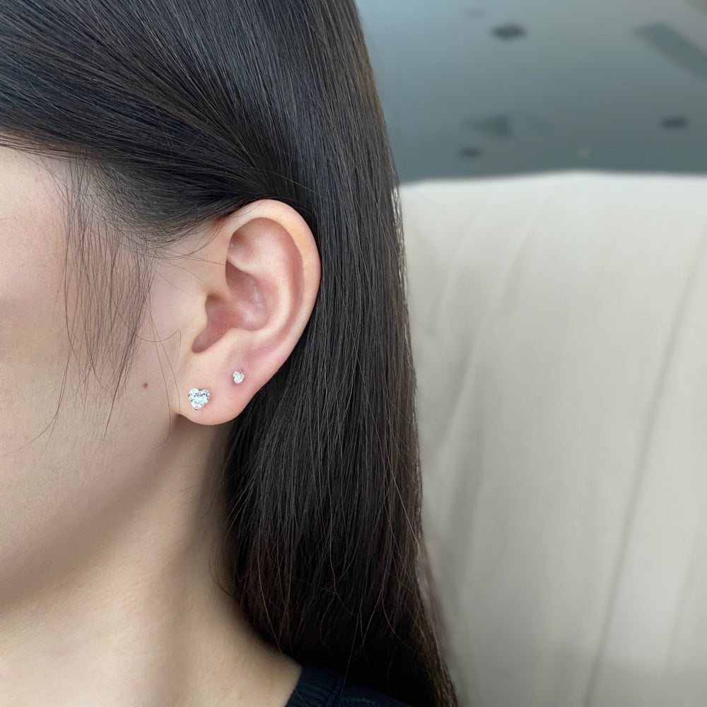Earrings Crystal Heart mini