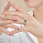Ring Crystal Bow Forest Green