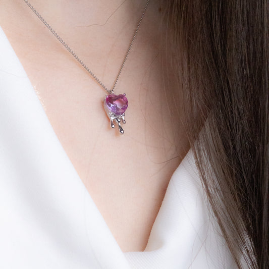 Kette Liquid Silver Violett