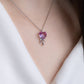 Necklace Dripping Heart Violet-Blue