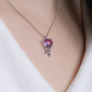 Necklace Dripping Heart Violet-Blue