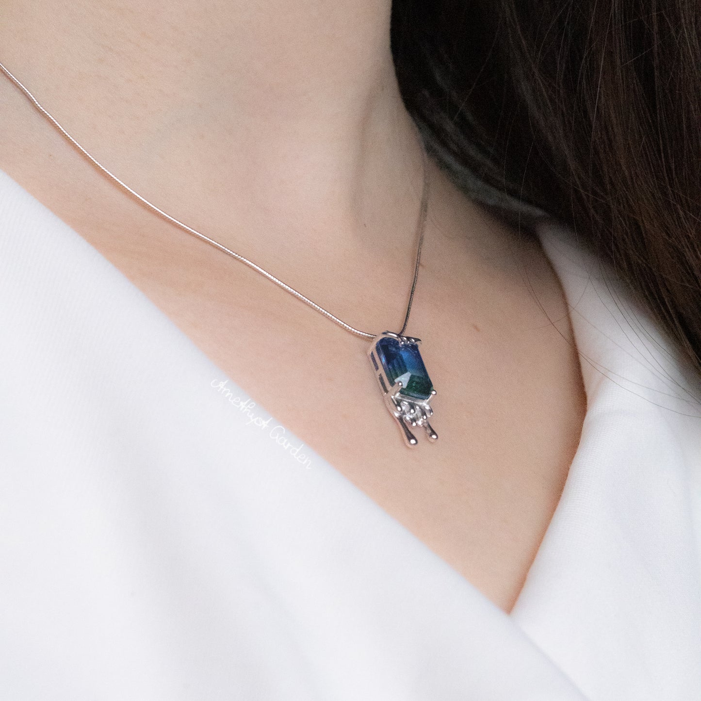 Necklace Dripping Ice Cream Blue-Green