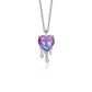 Necklace Dripping Heart Violet-Blue