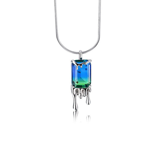 Necklace Dripping Ice Cream Blue-Green
