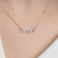 Necklace Pavé Hearts Crystal White