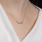 Necklace Pavé Hearts Crystal White