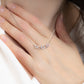 Necklace Pavé Hearts Crystal White