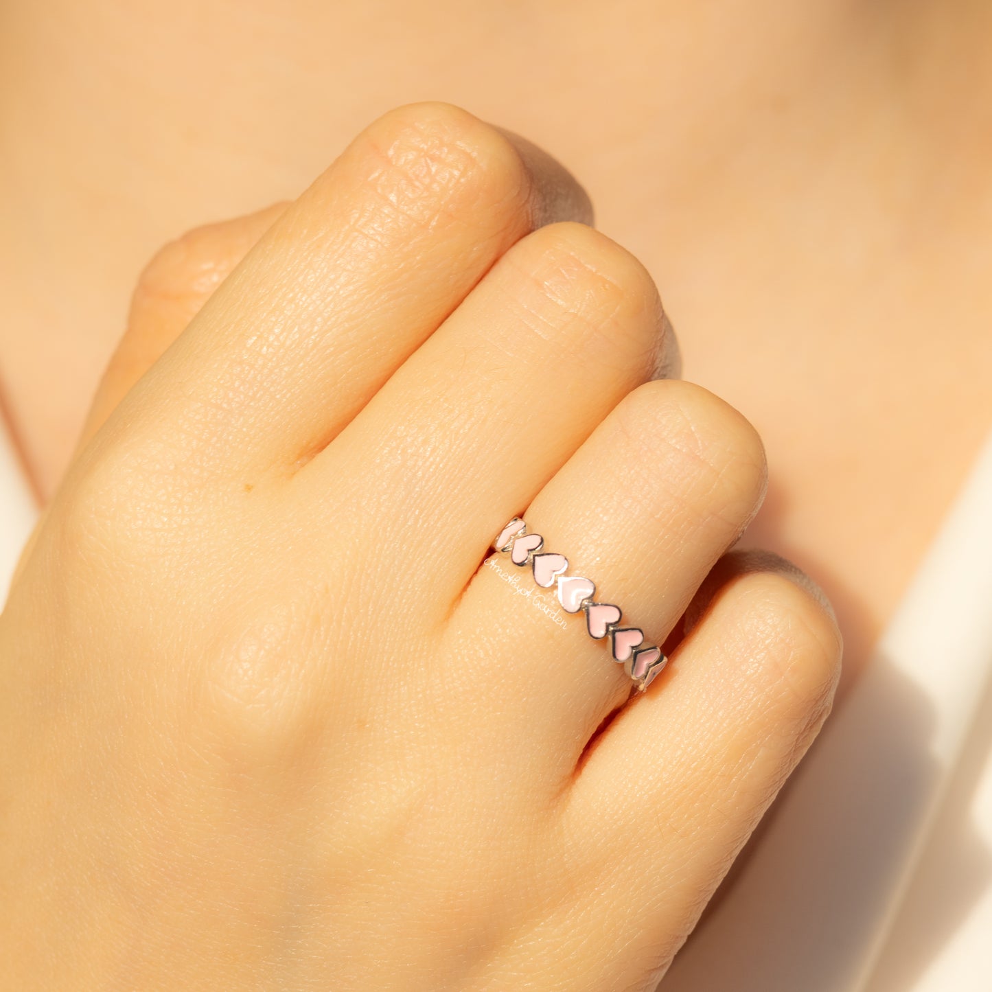 Ring Pink Hearts