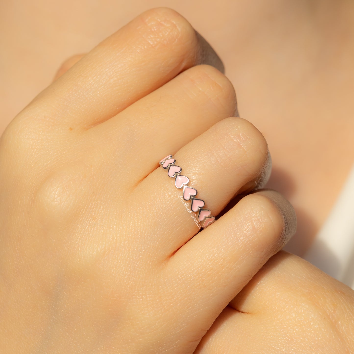 Ring Pink Hearts
