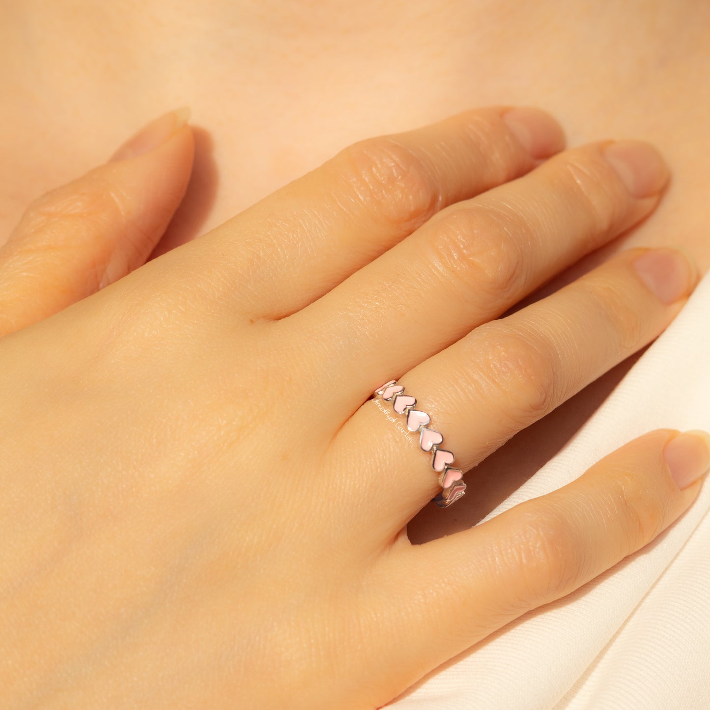 Ring Pink Hearts