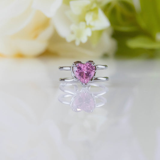 Ring Liquid Silver Pink