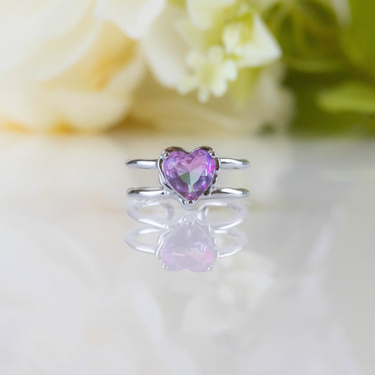 Ring Liquid Silver Violett