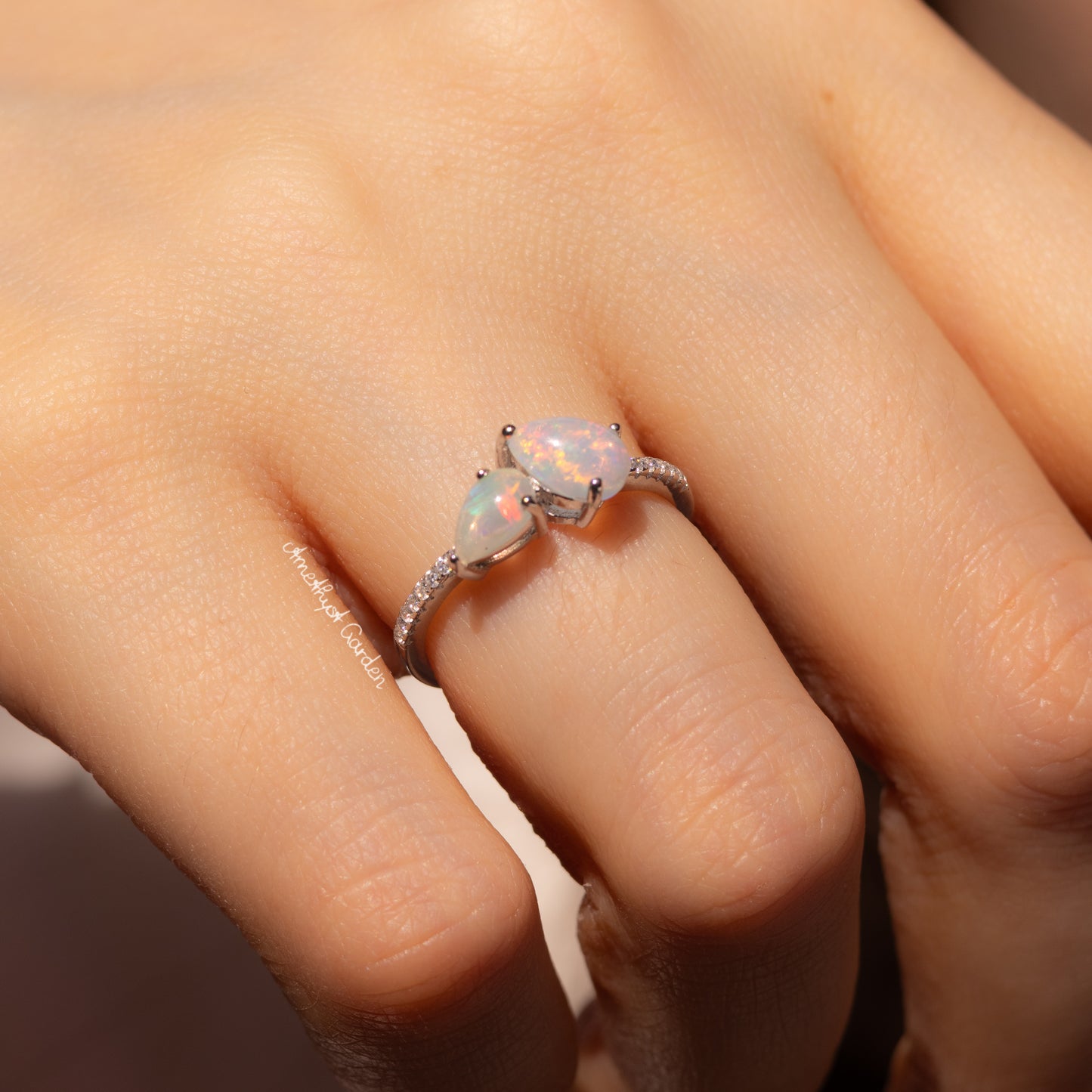 Vintage Toi et moi Opal Ring