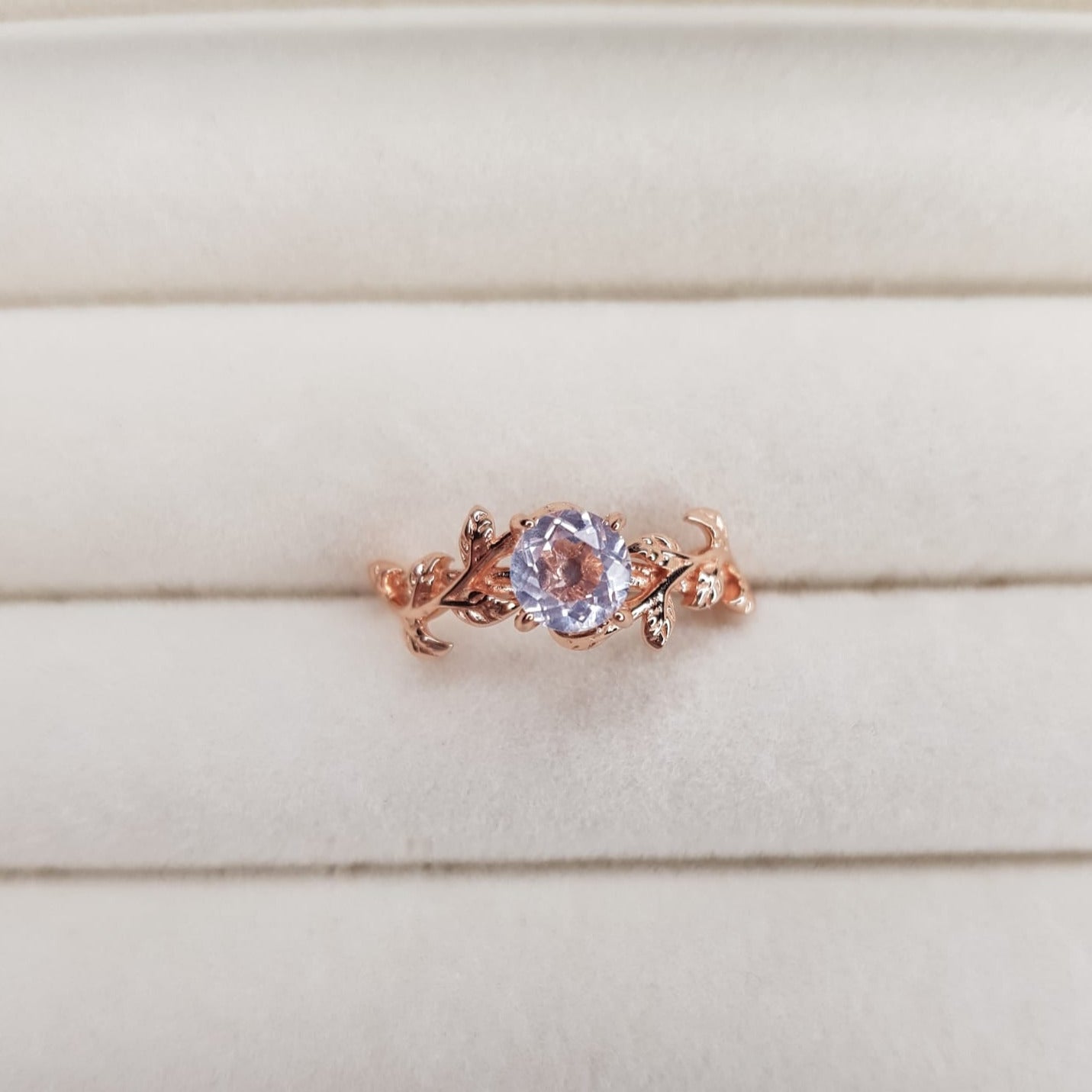 Ring Amethyst Garden_ Rosévergoldet- Lavender