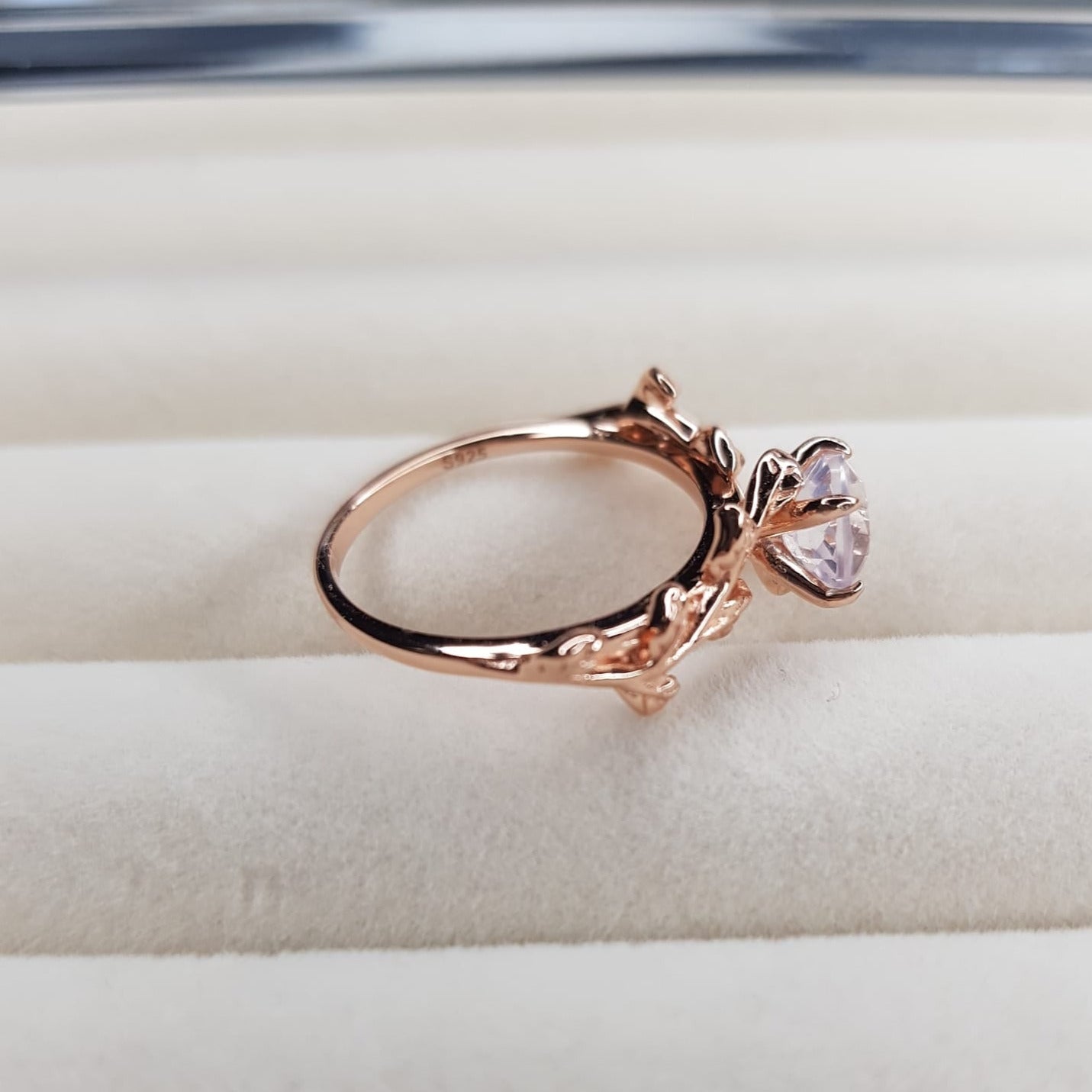 Ring Amethyst Garden_ Rosévergoldet- Lavender
