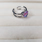 Ring Dripping Heart Violet-Blue