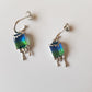 Earrings Dripping Ice Cream Blue-Green