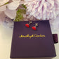 Earrings heart cherry red