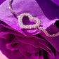 Bracelet Pavé Heart Crystal White