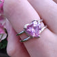 Ring Dripping Heart baby pink