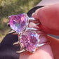 Ring Dripping Heart Violet-Blue