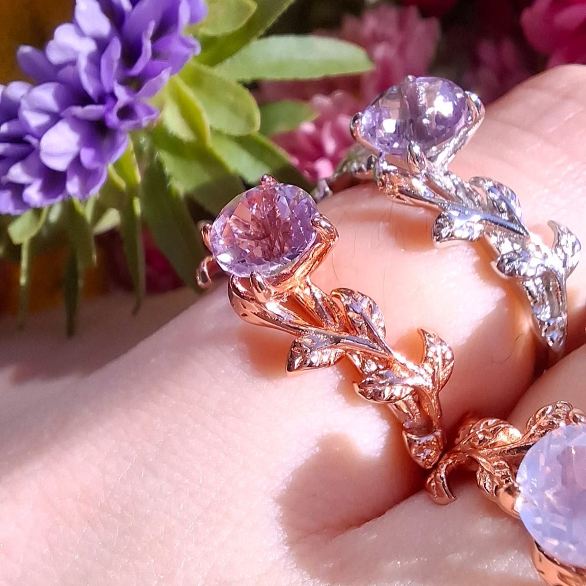 Ring Amethyst Garden_ Silber- Light Amethyst
