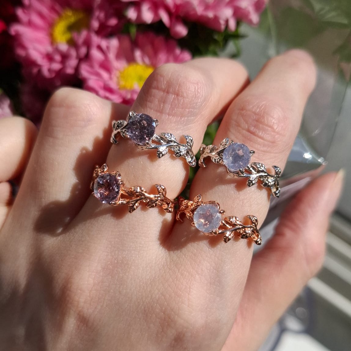 Ring Amethyst Garden_ Silber- Light Amethyst